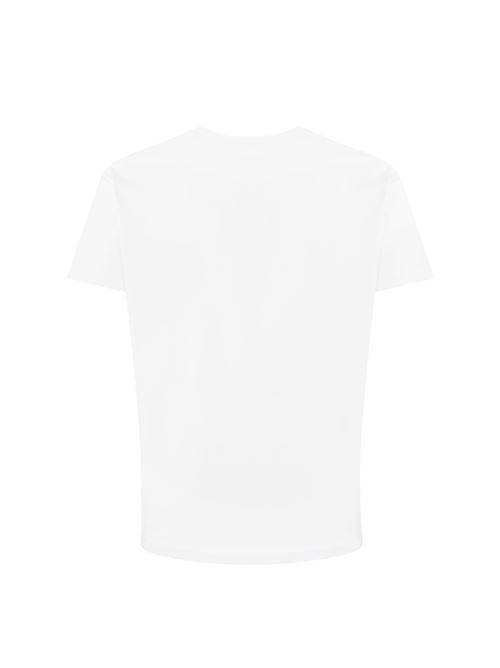 T-shirt con stampa Ghost Maple Leaf in cotone bianco DSQUARED2 | S74GD1307 D20020100